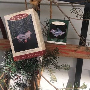 Hallmark Keepsake ornaments. Set of 2.  Murray airplane.